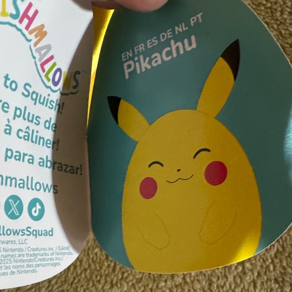 NWT Squishmallows - Pokemon 10" Plush - Pikachu - Picture 8 of 8